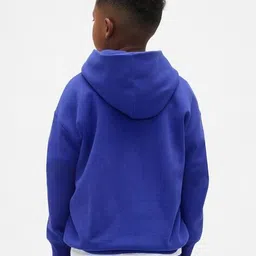 gap kids Graphic Printed Relaxed Fit Full Sleeves Hooded Sweatshirt image 3