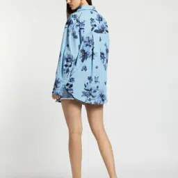 outryt by azorte Relaxed Fit Shirt with Curved Hem image 3