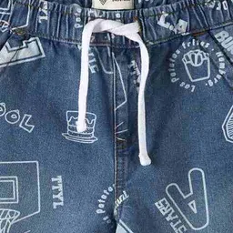 kb team spirit Boys Printed Denim Shorts image 3