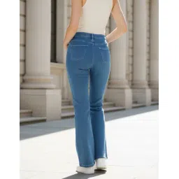 Shein Full Length Fly With Button Closure Clean Wash Jeans image 3