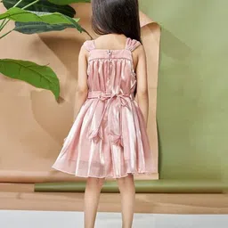 peppermint Girls A-Line Dress with Belt image 3
