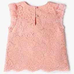 playday Girls Floral Lace Top & Skirt Co-Ord Set image 3