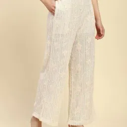 global republic Women Embroidered Relaxed Fit Flat-Front Pants image 3