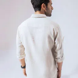 perch Men Slim Fit Classic Shirt with Spread Collar image 3