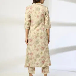 avaasa mix n' match Women Floral Print A-Line Kurta image 3