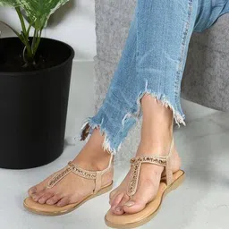 carlton london Women Flat Sandals with Synthetic Upper image 3