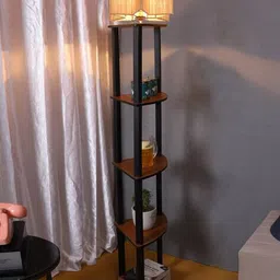 devansh Bamboo Star Leaf Shelf Floor Lamp image 3