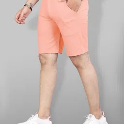 indiclub Pack of 2 Men Flat Front Regular Fit Shorts image 3