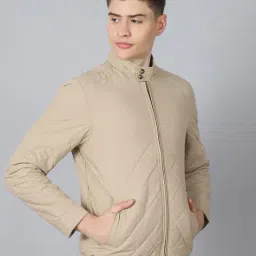 house of vedas Men Regular Fit Jacket with Zip-Closure image 3