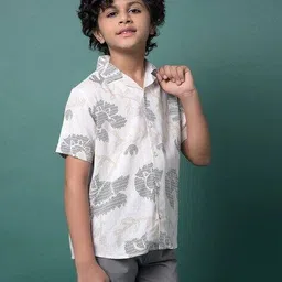 crimsoune club Boys Self-design Slim Fit Shirt image 3