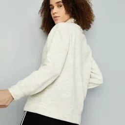 max Women Heathered Regular Fit Zip-Front Jacket image 3