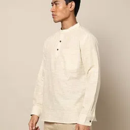 indie picks Striped South Cotton Woven Regular Fit Short Kurta image 3