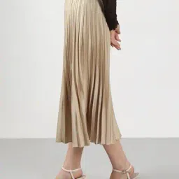 vero moda Women Accordian Pleated A-Line Skirt image 3