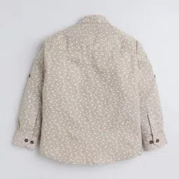 baat cheet Boys Micro Print Regular Fit Cotton Shirt image 3