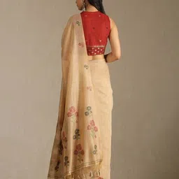 soch Women Floral Print Chanderi Saree  image 3