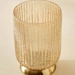 home centre  Set of 2 Glass Hurricane Candle Holder with Vase image 3