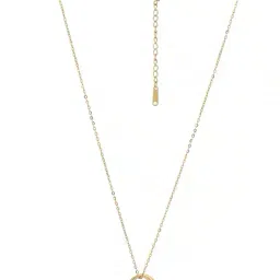 carlton london Women Gold Plated Circular Pendant and Chain image 3