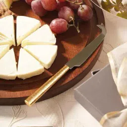 pure home and living Set of 3 Gold Hammered Cheese Knives image 3