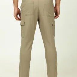 buda jeans co Men Flat-Front Straight Fit Cargo Trousers image 3