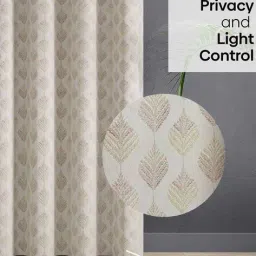 haus & kinder  Champagne Crest Jacquard Door Curtain image 3