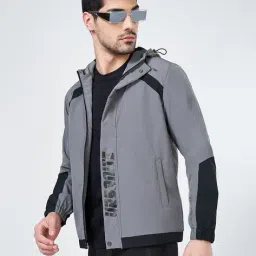 ajile by pantaloons Men Printed Hooded-Neck Jacket image 3