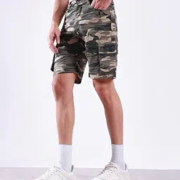 hence Men Camouflage Regular Fit Cargo Shorts image 3