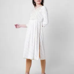 bikasaab Women Embroidery Flared Kurta image 3