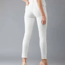 dolce crudo Women High-Rise Heavily Washed Skinny Jeans image 3