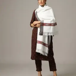 handicraft-palace Women Woven Stole with Tassels image 3