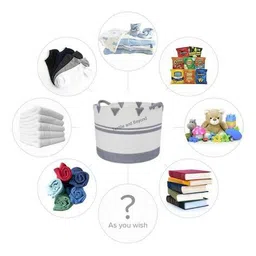 textile and beyond Foldable Laundry Storage Organizer Basket  image 3