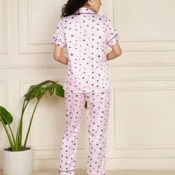 fbella Women Printed Satin Nightwear Set image 3