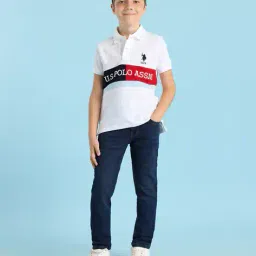u.s. polo assn. Boys Graphic Print Regular Fit Polo T-Shirt image 3