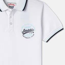 r&b Typographic Print Polo T-Shirt image 3