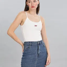 tommy hilfiger Women Script Logo Print Strappy Slim Fit Tank Top image 3