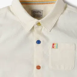 playday Boys Graphic Print Relaxed Fit Shirt with Patch Pocket image 3