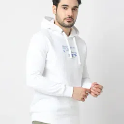 spykar Men Typographic Print Slim Fit Hoodie image 3