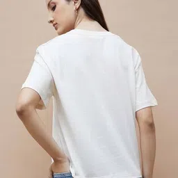 fame forever by lifestyle Women Graphic Print Regular Fit T-Shirt image 3