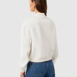 forever new Women Bomber Jacket with Flap Pockets image 3