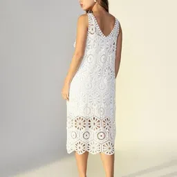 showoff Women Embroidered A-Line Dress image 3