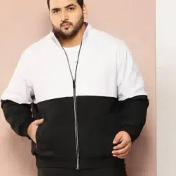 the fashion hub Men Regular Fit Colourblock Jacket image 3