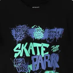 kb team spirit Boys Skate Park Print Relaxed Fit Round-Neck T-Shirt image 3