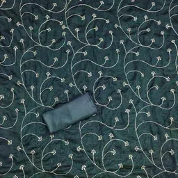 svaraa Women Embroidered Unstitched Dress Material image 3