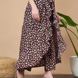 zwerlon x ag Women Floral Print Relaxed Fit Palazzos image 3