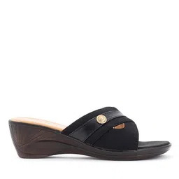 khadims Strappy Wedges with Metal Accent image 3