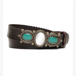 art n vintage Men Belt with Buckle Closure image 3