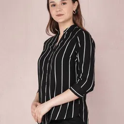 crimsoune club Women Striped Shirt image 3