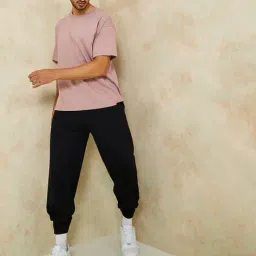 styli Men Joggers with Elasticated Drawstring Waist image 3