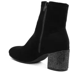 rag & co Women Embellished Booties with Zip Closure image 3