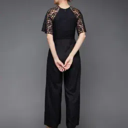 miss chase Women Lace Jumpsuit with Insert Pocket image 3