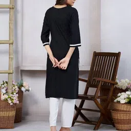 nyrika Women Embroidered Straight Kurti image 3